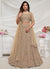 Beige Golden Multi Embroidery Lehenga Choli For Wedding