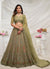 Olive Green Multi Embroidery Wedding Lehenga Choli