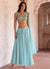 Sky Blue Multi Embroidery Lehenga Choli And Dupatta