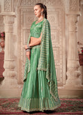 Shop Latest Indian Clothes Collection Of Green Traditional Embroidery Lehenga Choli And Dupatta Online In Australia, Newzeland, Germany & worldwide free shipping at affordable price order today