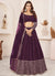 Purple Golden Sequence Embroidery Traditional Lehenga Choli