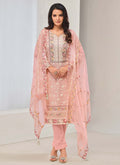 Baby Pink Embroidery Pakistani Pant Style Suit