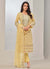 Yellow Embroidery Pakistani Pant Style Suit