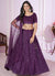 Deep Purple Sequence Embroidery Traditional Festive Lehenga Choli