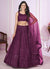 Deep Wine Sequence Embroidery Traditional Festive Lehenga Choli