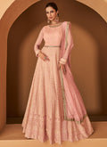 Pink Lucknowi Embroidery Wedding Anarkali Gown