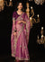 Purple Two Tone Reshamkari Embroidery Fancy Silk Saree