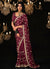 Maroon Reshamkari Embroidery Tissue Silk Saree