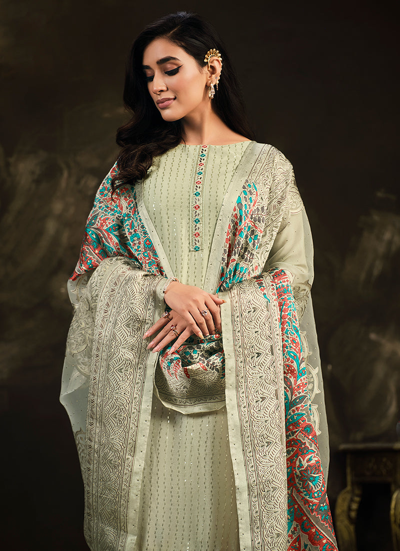 Hatkay - Beige Multi Embroidery Traditional Silk Salwar Suit Shop This  Dress For 65.00 USD Search for Product Code :- VP-5432 Shop -   #hatkay #desiclothes  #eidcollection2023 #festivecollection