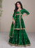 Green Golden Embroidered Angrakha Style Gharara Suit