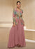 Pink Multicoloured Embroidery Party Wear Sharara Suit