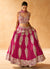 Magenta Pink Traditional Embroidery Bridal Lehenga Choli