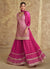 Magenta Pink Embroidery Designer Sharara Suit