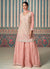 Blush Pink Designer Embroidery Chinnon Sharara Suit