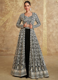 Black Embroidered Jacket Style Lehenga Choli