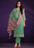 Green And Purple Embroidered Salwar Kameez Suit