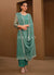 Firozi Blue Crystal Embroidered Pant Style Suit