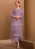 Lavender Crystal Embroidered Pant Style Suit