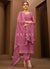 Rich Pink Crystal Embroidered Pant Style Suit