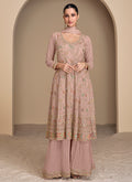 Blush Pink Multi Embroidery Sharara Style Suit