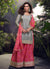 Grey And Pink Wedding Sharara Suit