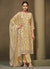 Yellow Multi Embroidered Pakistani Pant Style Suit