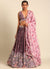 Rose Pink Multi Embroidery Wedding Lehenga Choli
