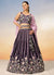 Deep Purple Embroidered Bridal Lehenga Choli