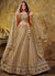 Beige Golden Sequence Embroidery Lehenga Choli For Wedding