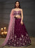 Deep Wine Embroidered Bridal Lehenga Choli