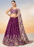 Burgundy Multi Embroidery Bridal Lehenga Choli