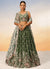 Olive Green Multi Embroidery Bridal Lehenga Choli