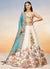 Off White Multi Embroidery Bridal Lehenga Choli