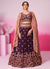 Deep Wine Multi Embroidery Bridal Lehenga Choli