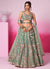 Mint Green Multi Embroidery Wedding Lehenga Choli