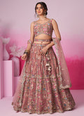 
Rose Pink Multi Embroidery Wedding Lehenga Choli
