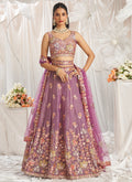 Mauve Purple Multi Embroidery Designer Lehenga Choli