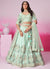 Sea Green Multi Embroidery Bridal Lehenga Choli