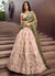 Beige Green Multi Embroidered Bridal Lehenga Choli