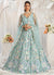 Sea Green Multi Embroidered Bridal Lehenga Choli