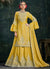 YellowSequence And Thread Embroidery Lehenga Kurti