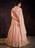 Light Pink Mirror Work Embroidery Anarkali Gown In Usa