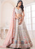 Pearl White Multi Embroidery Wedding Lehenga Choli With Belt