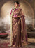 Rose Gold Multi-Embroidery Tissue Silk Saree