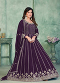 Deep Purple Anarkali Suit In USA UK Canada