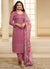 Pink Schiffli Embroidery Traditional Pant Style Salwar Suit