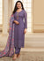 Purple Schiffli Embroidery Traditional Pant Style Salwar Suit