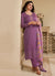 Mauve Schiffli Embroidery Traditional Pant Style Salwar Suit