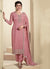 Soft Peach Chikankari Embroidered Pakistani Pant Suit