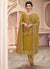 Yellow Embroidered Pakistani Pant Style Suit